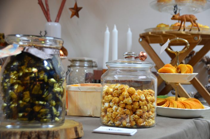 Table d'automne chez Pierre et Vacances par Studio Candy - Popcorn dans une bonbonnière