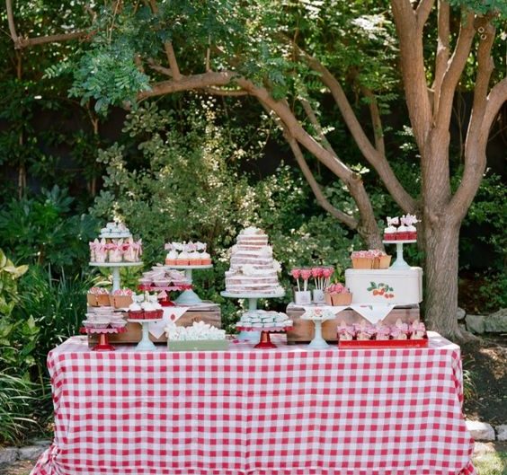 anniversaire fraise- sweet table