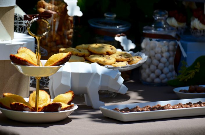 baby shower petit ours - madeleines chocolat