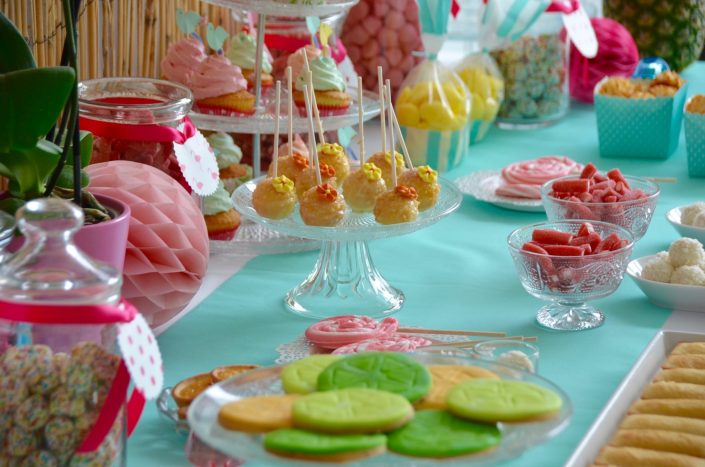 candy bar thème été tropical