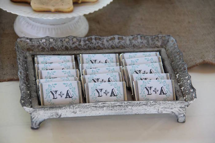 Mariage vintage - Chocolats personnalisés