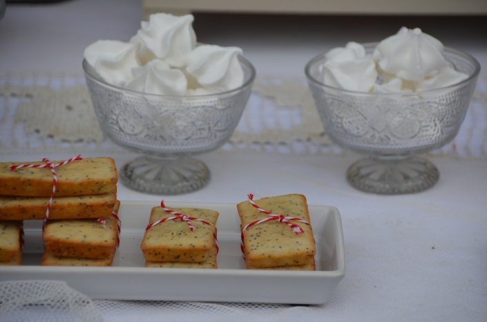 financiers et petites meringues