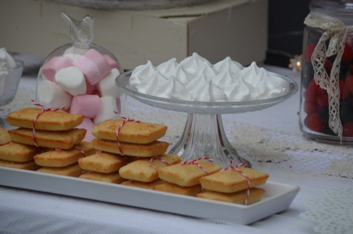 financiers et petites meringues