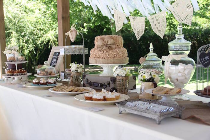 Mariage vintage - sweet table