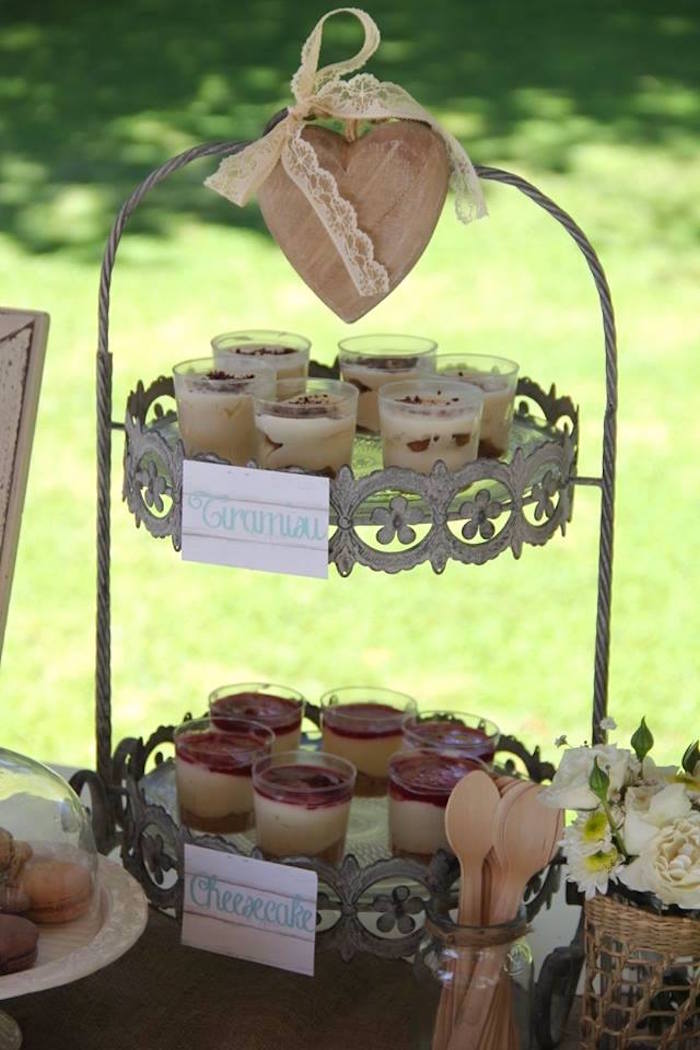 Mariage vintage - petites terrine de tiramisu