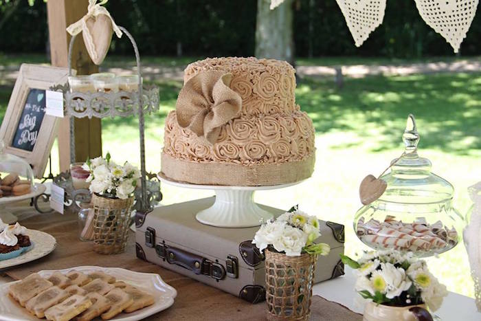 Mariage vintage - gâteau