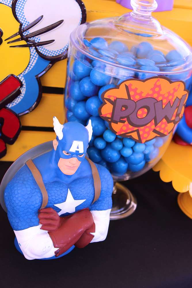 Anniversaire Super Héros - Bonbonnière Captain America