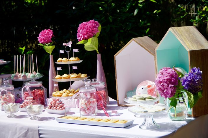 sweet table en rose pastel