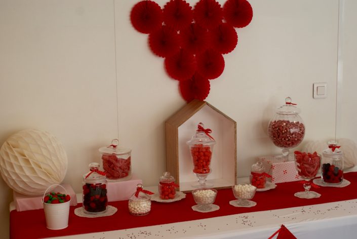 Candy Bar rouge et blanc