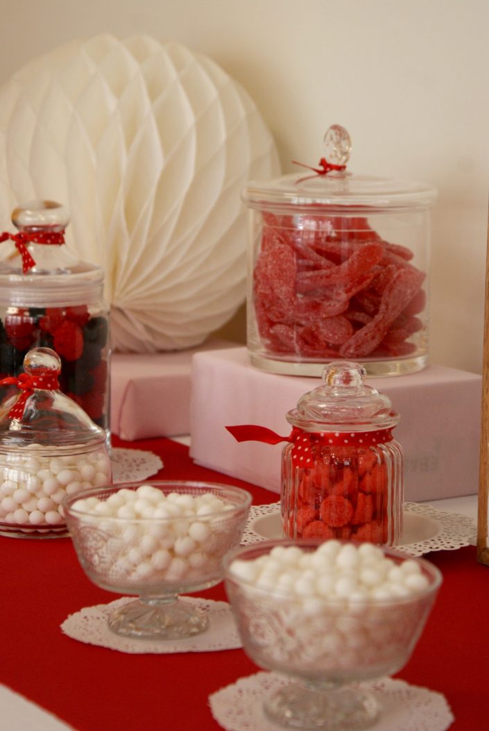 Candy Bar rouge et blanc