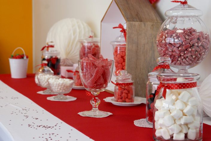 Candy Bar rouge et blanc