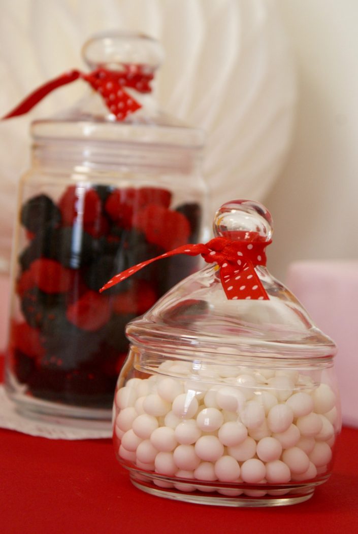 Candy Bar rouge et blanc - Bonbons à l'anis