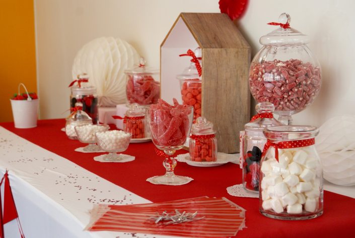 Candy Bar rouge et blanc