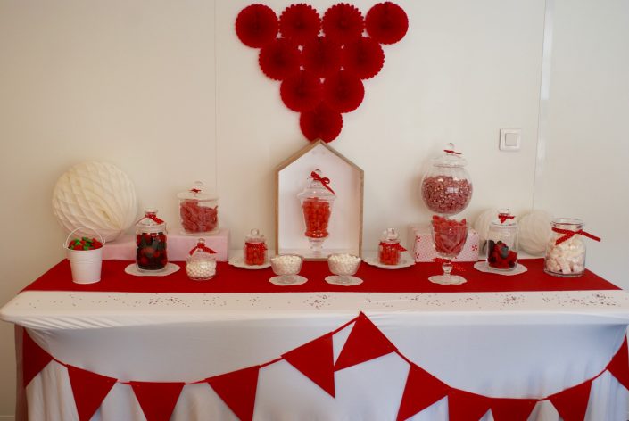 Candy Bar rouge et blanc