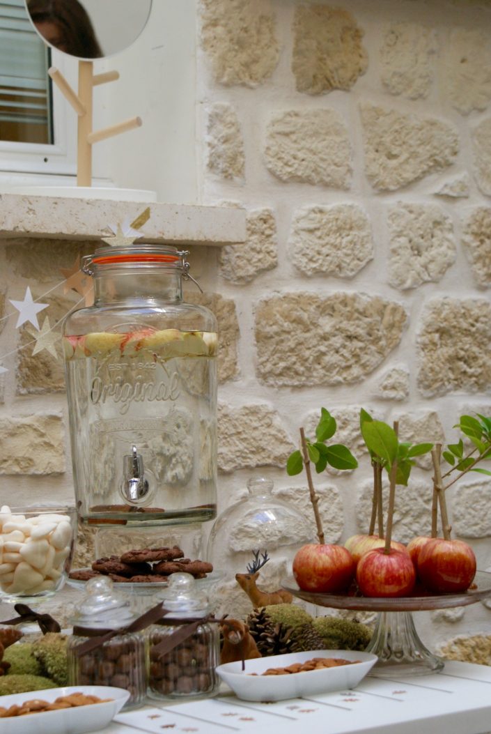 Mini sweet table automne - fontaine a boisson