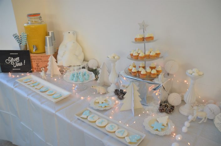 Sweet table theme hiver - neige par Studio Candy