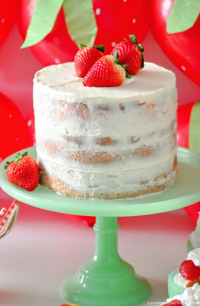 Saint valentin à la fraise - Studio Candy - Nacked cake à la fraise