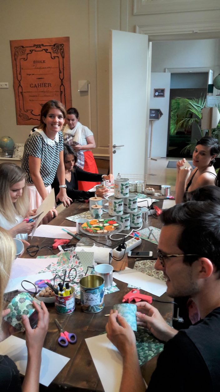 Atelier diy - atelier créatif chez Au Féminin pour D'aucy - influenceurs