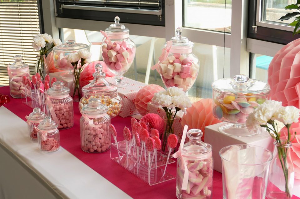 Candy Bar en rose et blanc pour Regus