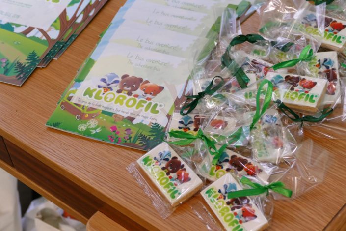 Sablés personnalisés avec logo en impression alimentaire pour les tote bags des journalistes
