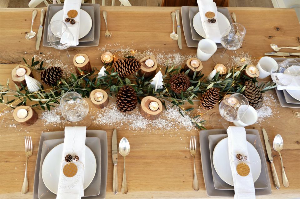 Set design table de Noël nature pour For Me Lab