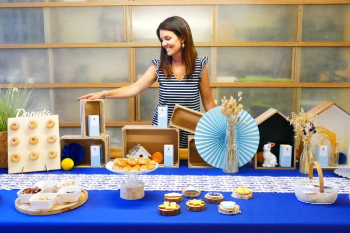 Evenement presse lancement du parfum Petit Bateau avec table sur mesure et des sablés décorés Studio Candy