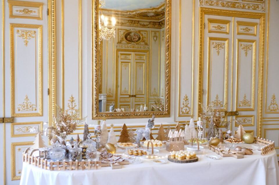Goûter de Noël en or et blanc pour le CIC