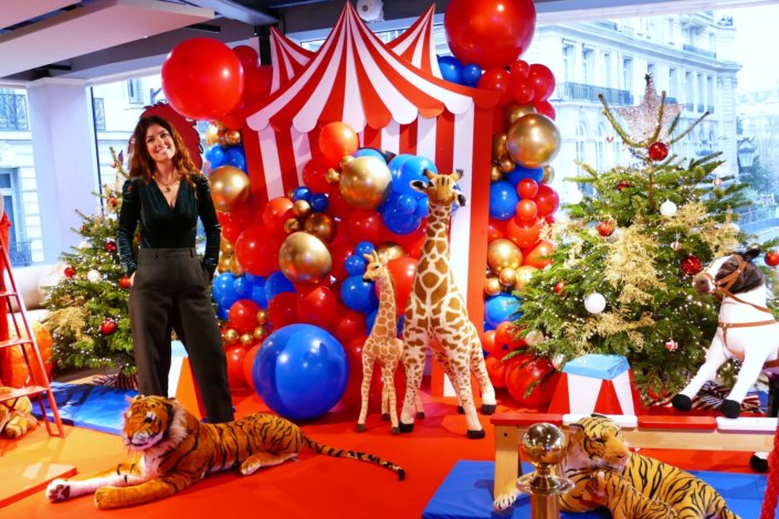Arbre de Noël Circus chez Unibail Rodamco Westfield par Studio Candy