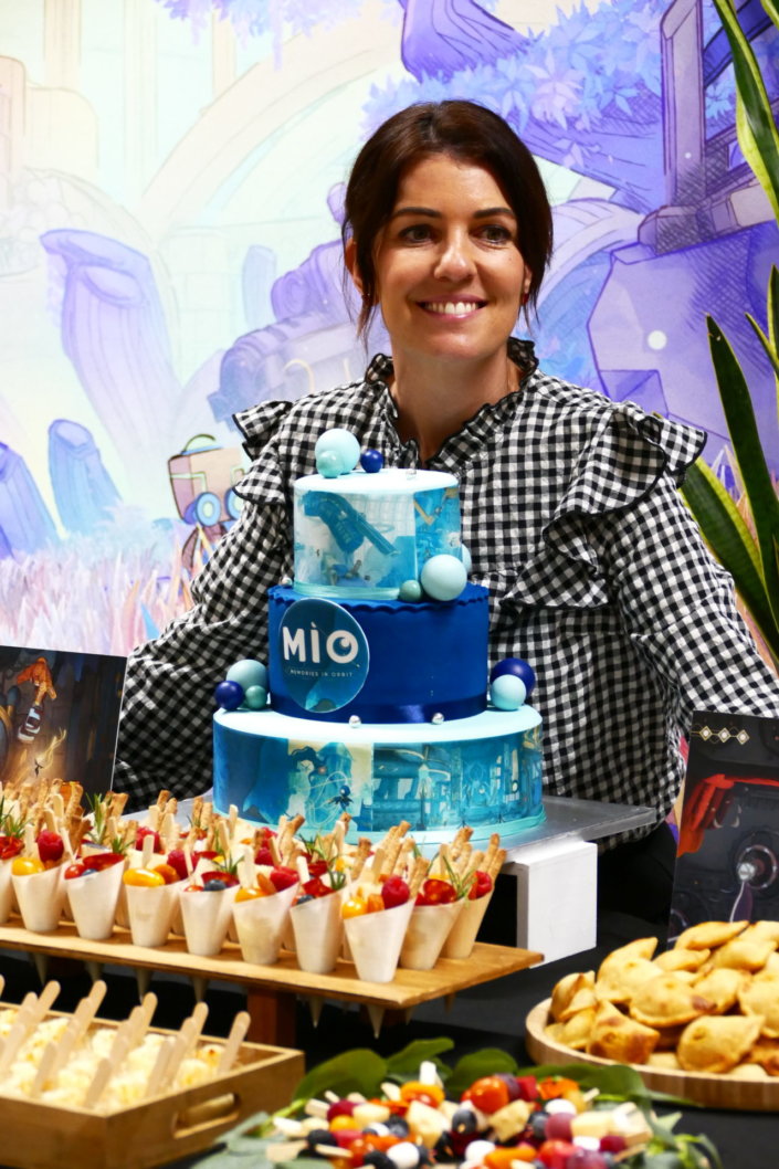 Évènement pour le lancement du nouveau jeu vidéo MIO pour Pull Up avec de la nourriture sucré salé et un gateau personnalisé